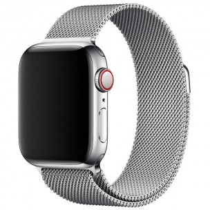 Ремешок Milanese Loop Design для Apple Watch 38/40/41/42mm(ser.10) Серебряный