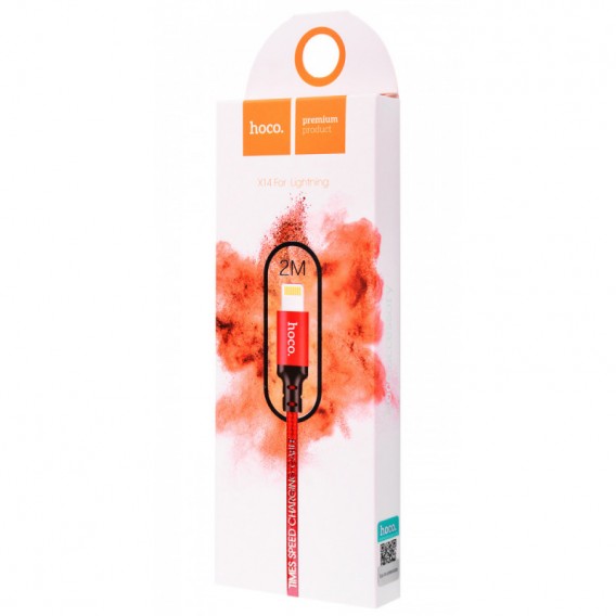 Дата кабель Hoco X14 Times Speed Lightning Cable (2m) Червоний