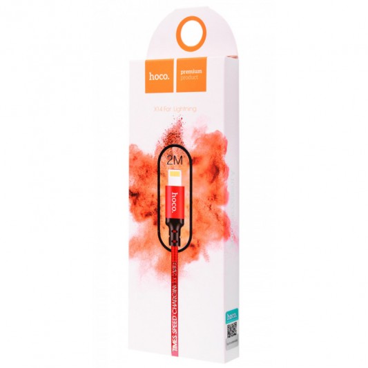 Дата кабель Hoco X14 Times Speed Lightning Cable (2m) Червоний - зображення 1 