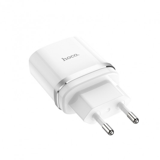 МЗП Hoco C12 Charger + Cable (Micro) 2.4A 2USB Білий - зображення 1 
