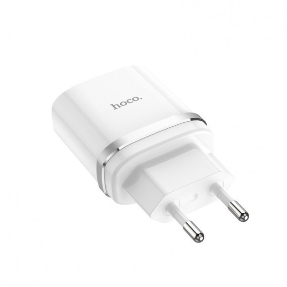 Блок живлення Hoco C12 Charger + Cable (Micro) 2.4A 2USB Білий
