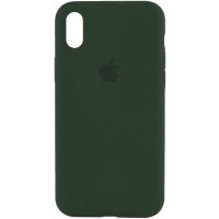Чехол Silicone Case Full Protective (AA) для Apple iPhone X/XS (5.8") Зеленый / Cyprus Green