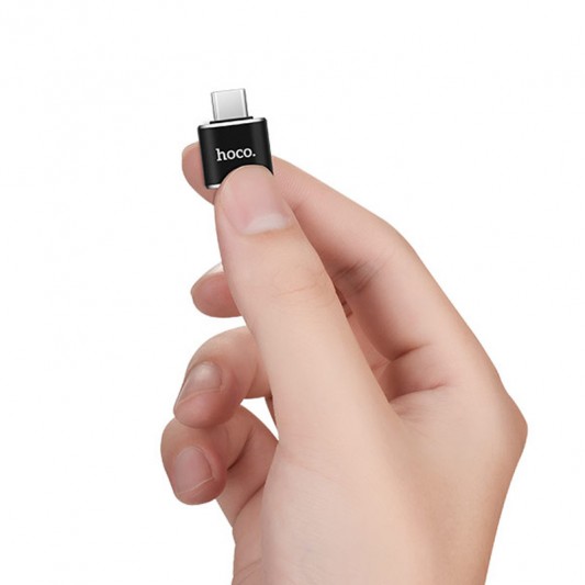 Перехідник Hoco UA5 Type-C to USB Чорний - зображення 3 