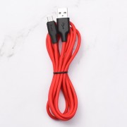 Дата кабель Hoco X21 Plus Silicone MicroUSB Cable (1m) Black / Red
