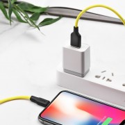 Дата кабель Hoco X21 Plus Silicone MicroUSB Cable (1m) Black / Yellow