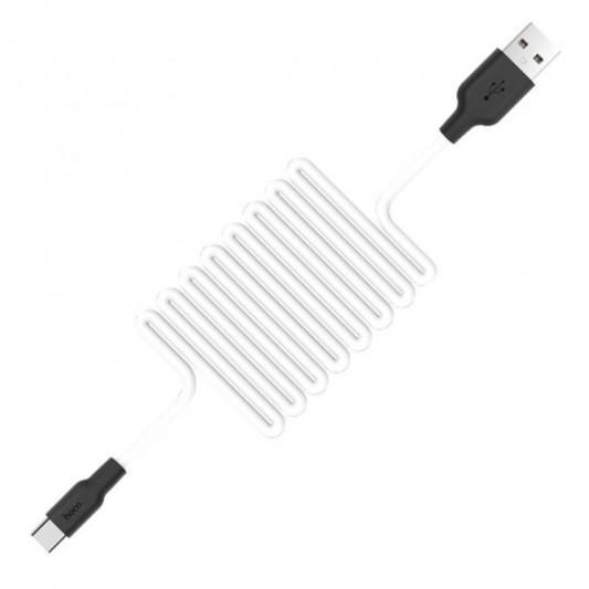Дата кабель Hoco X21 Plus Silicone Type-C Cable (2m) Чорний / Білий - зображення 2 