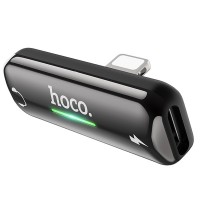 Переходник Hoco LS27 Dual Lightning Серый