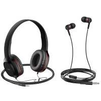 Накладные наушники Hoco W24 Черно-красный