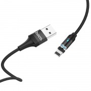 Дата кабель Hoco U76 "Fresh magnetic" Lightning (1.2m) Чорний