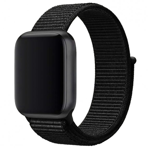 Ремінець Nylon для Apple Watch 42(ser.1-3)/44/45/46/49mm Чорний / Black