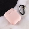 Силіконовий футляр з мікрофіброю для навушників Airpods 1/2 Рожевий / Pink Sand