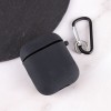 Силіконовий футляр з мікрофіброю для навушників Airpods 1/2 Чорний / Black
