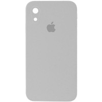 Чехол Silicone Case Square Full Camera Protective (AA) для Apple iPhone XR (6.1") Серый / Light Grey