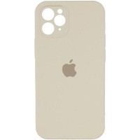 Чехол Silicone Case Square Full Camera Protective (AA) для Apple iPhone 11 Pro Max (6.5") Бежевый / Antique White
