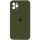Чехол Silicone Case Square Full Camera Protective (AA) для Apple iPhone 11 Pro Max (6.5") Зеленый / Dark Olive