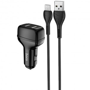АЗП Hoco Z36 Leader 2.4A (2USB-A) + кабель USB to MicroUSB Черный АЗП Hoco Z36 Leader 2.4A (2USB-A) + кабель USB to MicroUSB Черный