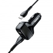 АЗП Hoco Z36 Leader 2.4A (2USB-A) + кабель USB to MicroUSB Чорний