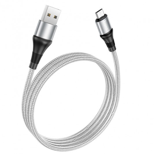 Дата кабель Hoco X50 "Excellent" USB to MicroUSB (1m) Сірий - зображення 1 