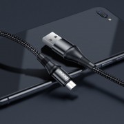 Дата кабель Hoco X50 "Excellent" USB to MicroUSB (1m) Чорний
