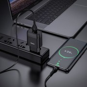 МЗП Hoco C72Q Glorious QC3.0 18W (1USB-A) + кабель USB to MicroUSB Чорний