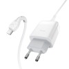 Блок живлення Hoco C72Q Glorious QC3.0 18W (1USB-A) + кабель USB to MicroUSB Білий
