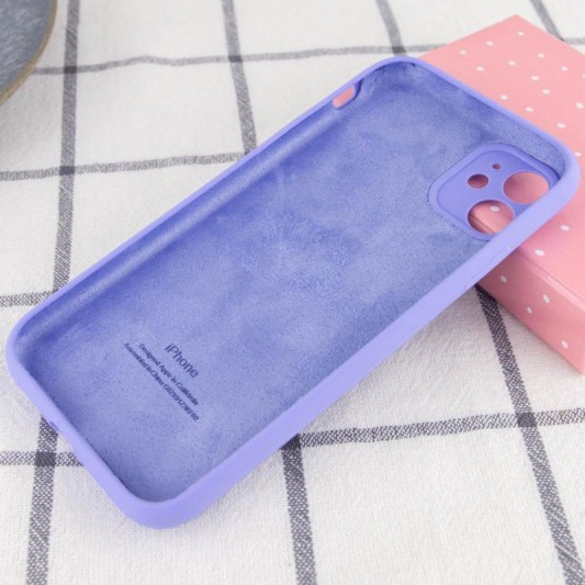 Чохол Silicone Case Full Camera Protective (AA) для Apple iPhone 12 (6.1") Бузковий / Dasheen - зображення 1 
