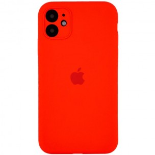 Чехол Silicone Case Full Camera Protective (AA) Apple iPhone 12 (6.1") Красный / Red