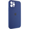 Чохол Silicone Case Full Camera Protective (AA) для Apple iPhone 12 Pro (6.1") Синій / Deep navy