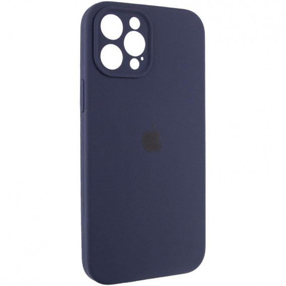 Чохол Silicone Case Full Camera Protective (AA) для Apple iPhone 12 Pro (6.1") Темно-синій / Midnight blue