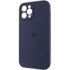 Чохол Silicone Case Full Camera Protective (AA) для Apple iPhone 12 Pro (6.1") Темно-синій / Midnight blue