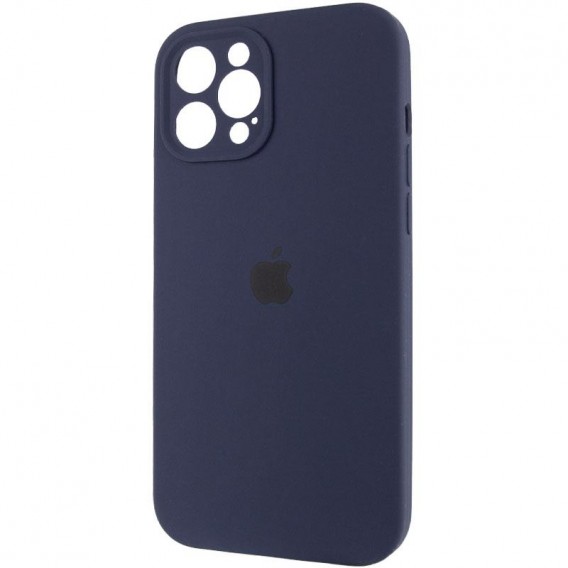 Чохол Silicone Case Full Camera Protective (AA) для Apple iPhone 12 Pro (6.1") Темно-синій / Midnight blue