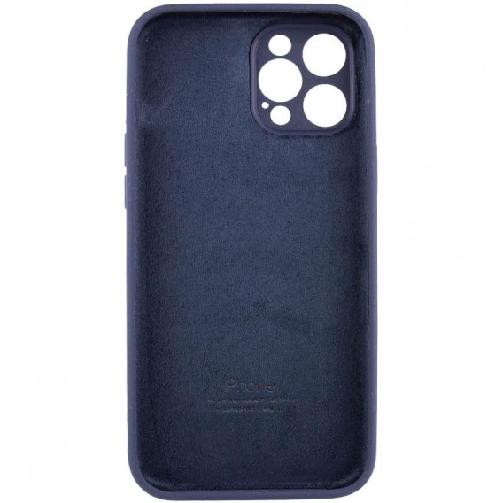 Чохол Silicone Case Full Camera Protective (AA) для Apple iPhone 12 Pro (6.1") Темно-синій / Midnight blue