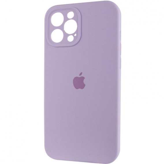 Чохол Silicone Case Full Camera Protective (AA) для Apple iPhone 12 Pro (6.1") Бузковий / Lilac