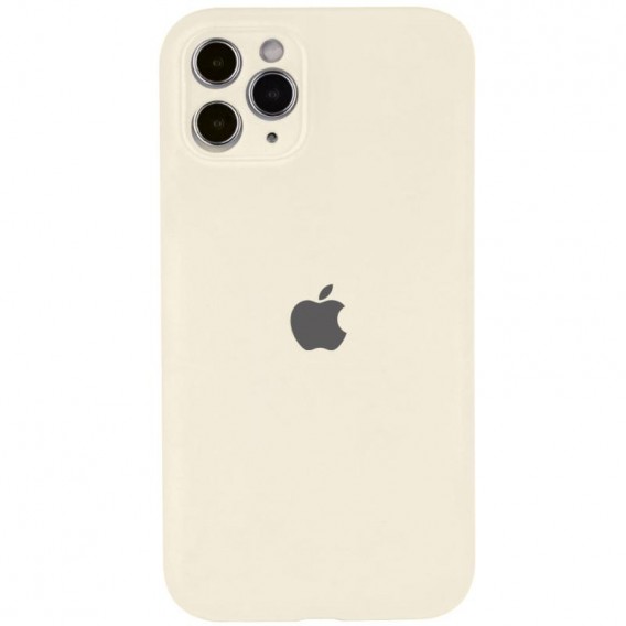 Чохол Silicone Case Full Camera Protective (AA) для Apple iPhone 12 Pro (6.1") Бежевий / Antique White