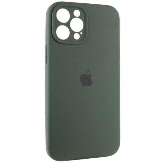 Чохол Silicone Case Full Camera Protective (AA) для Apple iPhone 12 Pro Max (6.7") Зелений / Cyprus Green - зображення 1 