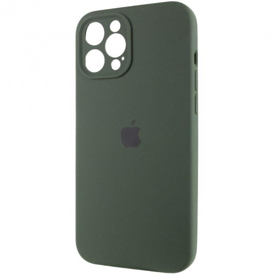 Чохол Silicone Case Full Camera Protective (AA) для Apple iPhone 12 Pro Max (6.7") Зелений / Cyprus Green - зображення 2 