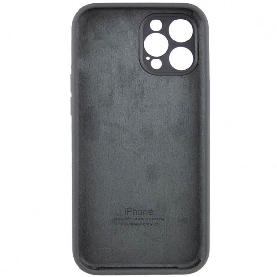 Чохол Silicone Case Full Camera Protective (AA) для Apple iPhone 12 Pro Max (6.7") Сірий / Dark Gray