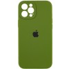 Чохол Silicone Case Full Camera Protective (AA) для Apple iPhone 12 Pro Max (6.7") Зелений / Dark Olive