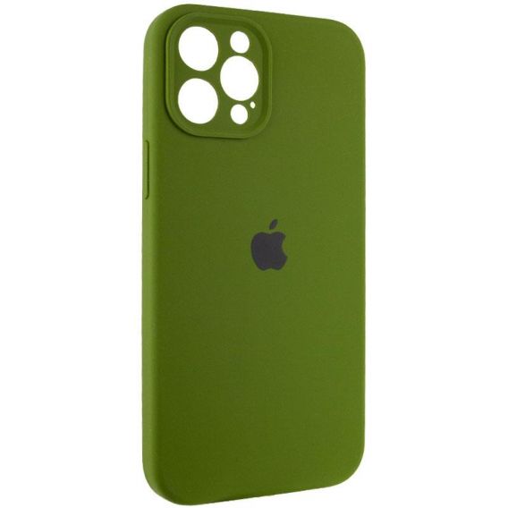 Чохол Silicone Case Full Camera Protective (AA) для Apple iPhone 12 Pro Max (6.7") Зелений / Dark Olive