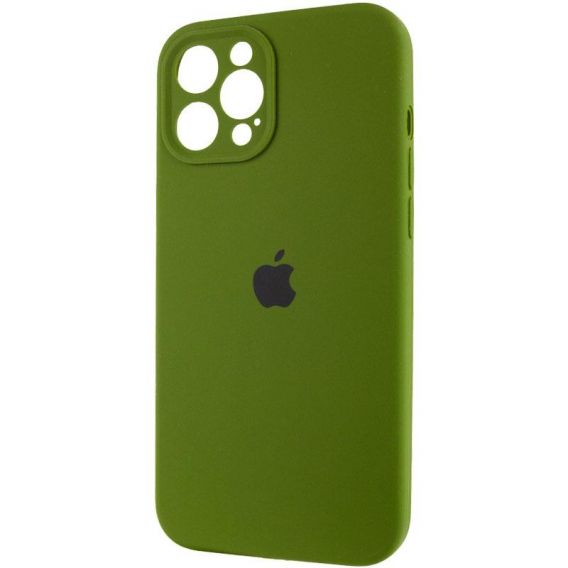 Чохол Silicone Case Full Camera Protective (AA) для Apple iPhone 12 Pro Max (6.7") Зелений / Dark Olive