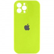 Чехол Silicone Case Full Camera Protective (AA) Apple iPhone 12 Pro Max (6.7") Кислотно-зеленый / Acid Green