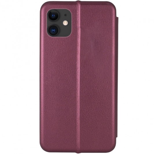 Шкіряний чохол-книжка Classy для Apple iPhone 11 (6.1") Бордовий - зображення 2 