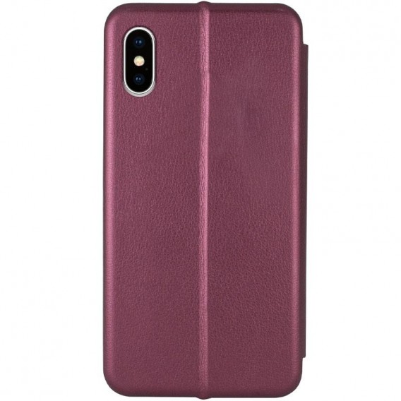Шкіряний чохол-книжка Classy для Apple iPhone X / XS (5.8") Бордовий