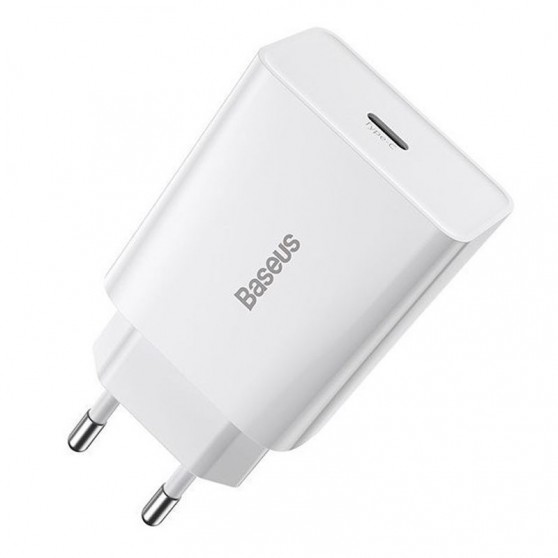 МЗП Baseus Speed Mini Quick Charger 20W (1USB-C) (CCFS-S) Білий
