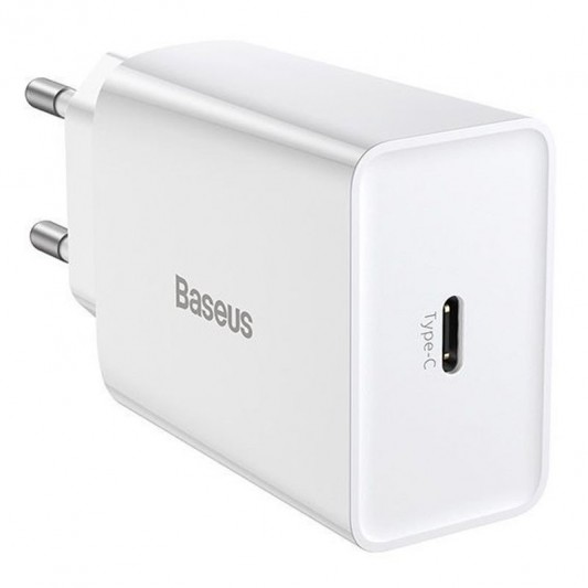 МЗП Baseus Speed Mini Quick Charger 20W (1USB-C) (CCFS-S) Білий - зображення 1 