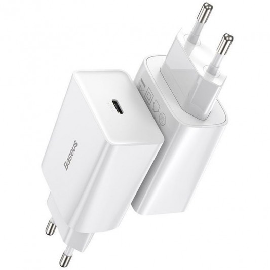 МЗП Baseus Speed Mini Quick Charger 20W (1USB-C) (CCFS-S) Білий - зображення 2 