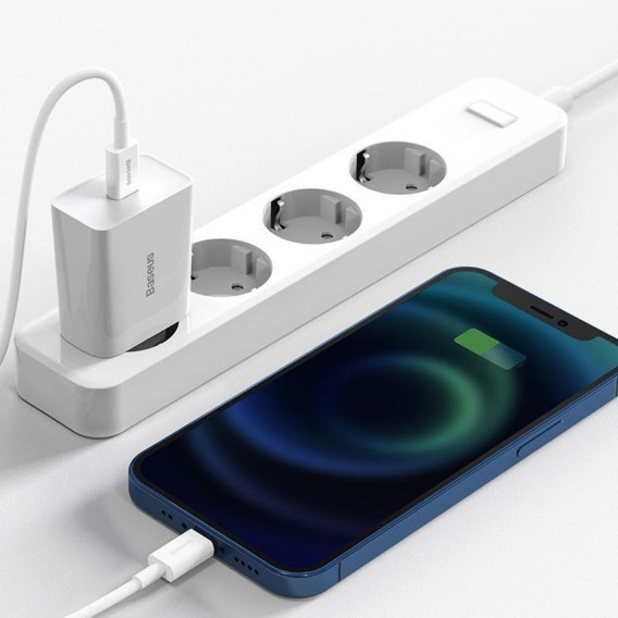 Блок живлення Baseus Speed Mini Quick Charger 20W (1USB-C) (CCFS-S) Білий
