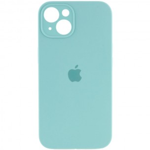 Чехол Silicone Case Full Camera Protective (AA) Apple iPhone 13 (6.1") Бирюзовый / Marine Green