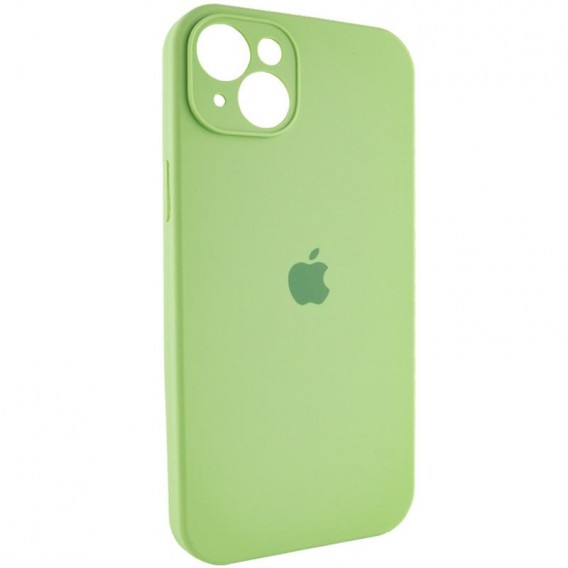 Чехол Silicone Case Full Camera Protective (AA) для iPhone 13 (6.1") Мятный / Mint