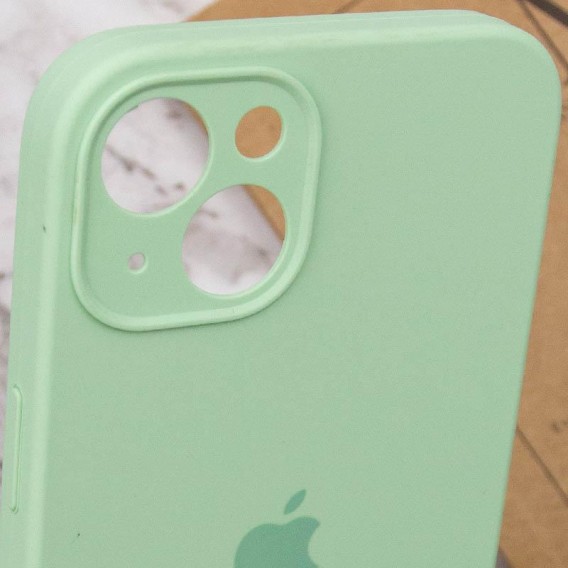 Чехол Silicone Case Full Camera Protective (AA) Apple iPhone 13 (6.1") Зеленый / Pistachio